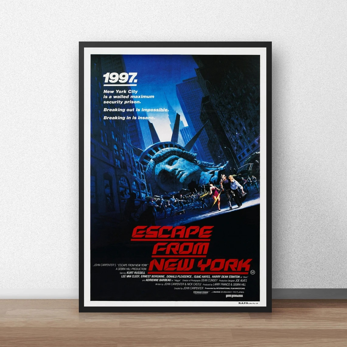 

Классический постер из фильма «Побег из Нью-Йорка» Курта Расселла, печать на холсте, украшение для дома, настенная живопись (без рамки)