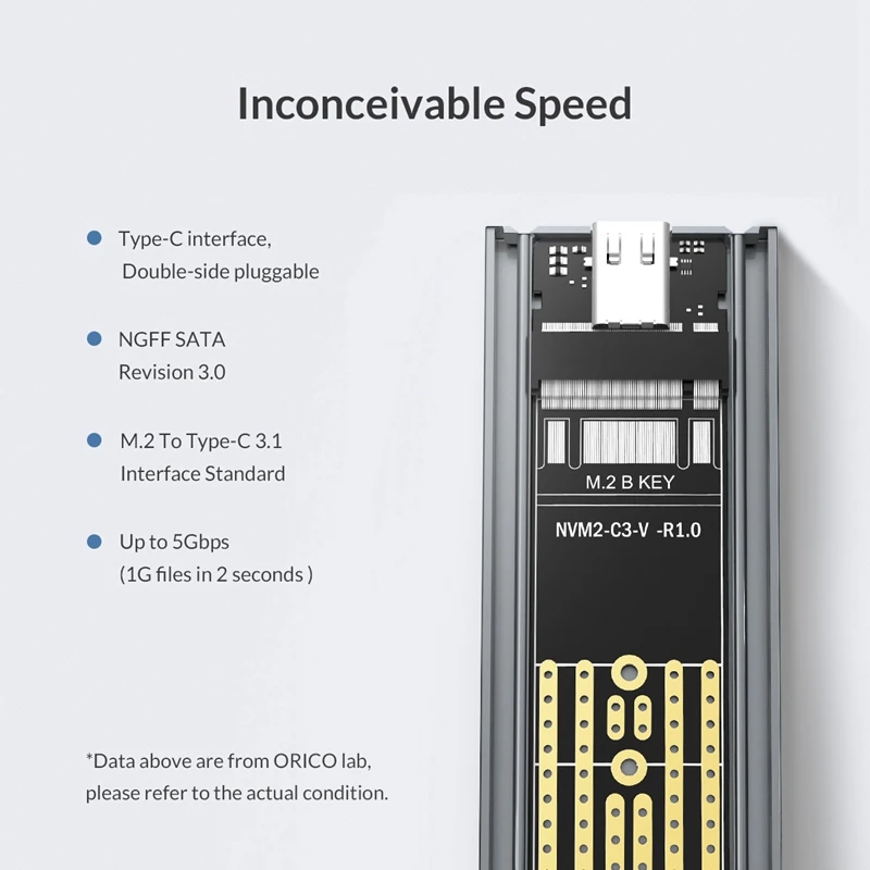 ORICO M2 SSD чехол NGFF M.2 SSD HDD корпус USB3.1 Тип-C 5 Гбит/с samsung Intel 2230 2242 2260 2280 NGFF SSD