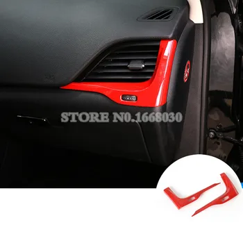 

Red Inner Dashboard Side Air Vent Outlet Cover 2pcs For Jeep Cherokee 2014-2016