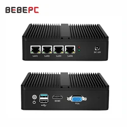 Mini PC Windows 10, Celeron J1900/J1800, 4x lan, Gigabit Ethernet, Intel Atom, Fanless, ordinateur pour serveur PfSense, pare feu 