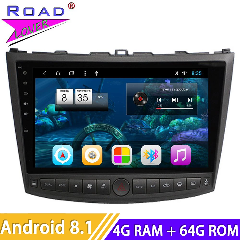 Автомобильный радиоприемник Android 10 0 1 ''DVD плеер для Lexus IS250 IS300 IS200 IS220 IS350 2005 2012