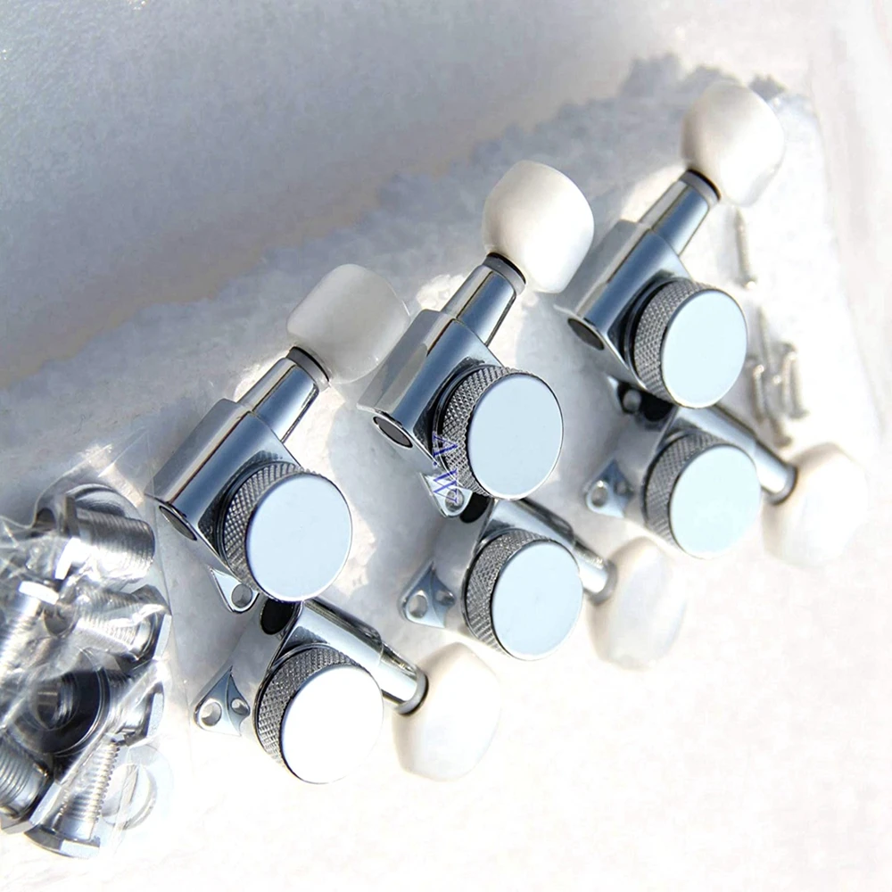 Sintonizadores de Bloqueio Jn-p7 da Coréia Wilkinson Chrome Guitarra Tuners Máquina Cabeças Tuning Pegs Branco Pérola Botton Lock Jin ho - Image 4