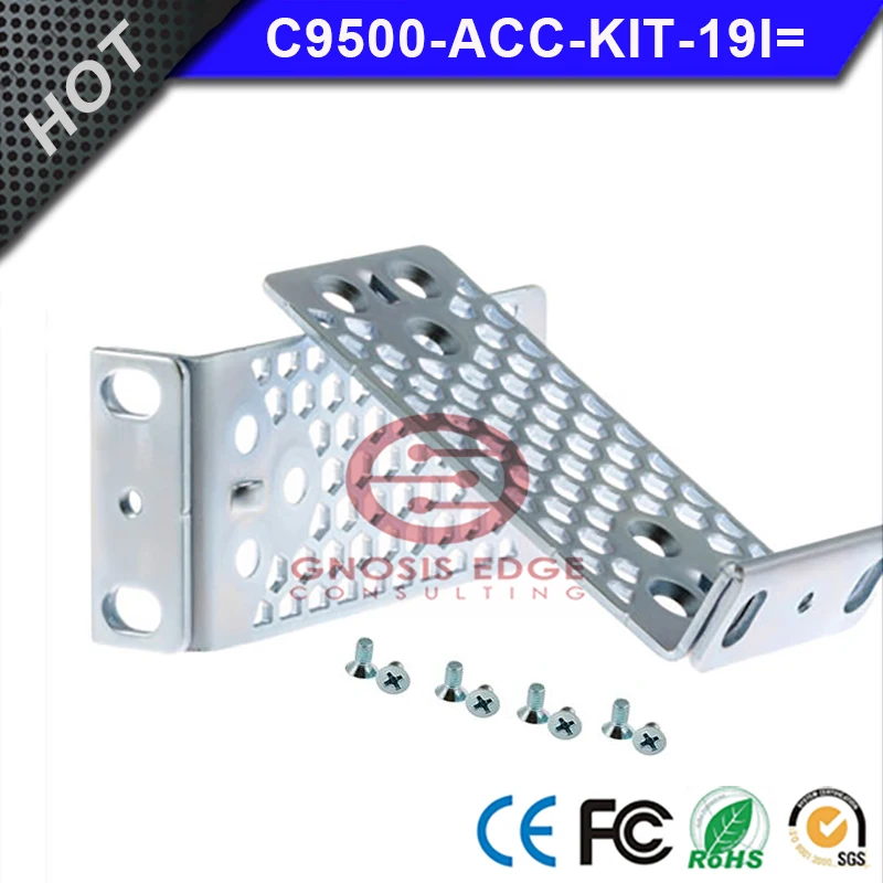 C9500-ACC-KIT-19I = 19 인치 랙 마운트 키트, 귀 브래킷, 시스코 C9500-40X-2Q-E 호환 가능