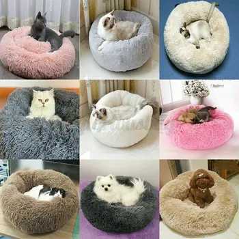 

Universal Super Soft Dog Cat Bed Washable Long Plush Dog Kennel Cat House Velvet Mats Sofa For Cat Dog Basket Pet Bed