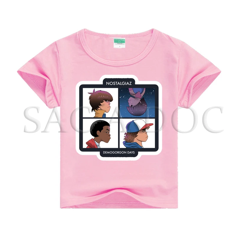 stranger things camiseta kids baby Tshirt Summer Short Sleeve T-shirts unisex tops tees Costume Stranger Things shirt disfraz - Color: kids shirt 21