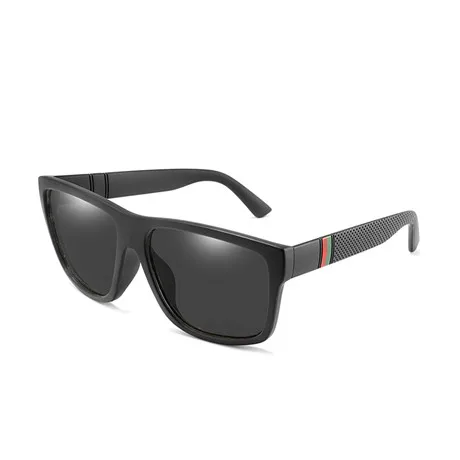 Black Glitztxunk поляризационные солнцезащитные очки для мужчин и женщин, классические квадратные брендовые дизайнерские винтажные очки для вождения, зеркальные Мужские Солнцезащитные очки oculos - Цвет линз: Black