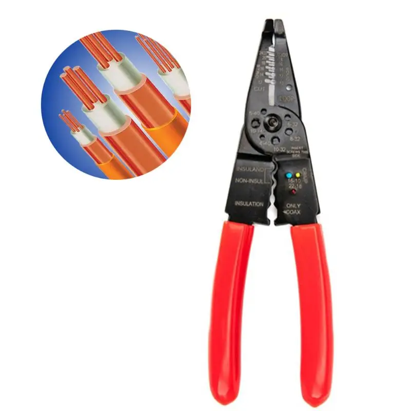 Cable Stripper Wire Cutter Crimping Tool Multifunctional Pliers Screws Cutting Appliance