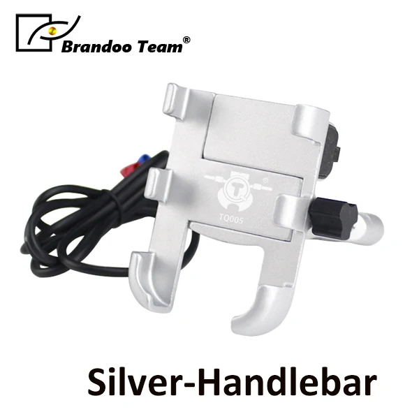 Silver-Handlebar Держатель телефона Подставка для мотоцикла держатель телефона для GPS для велосипеда держатель руля - Цвет: Silver-Handlebar