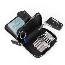 Кожаный бумажник для документов с натуральным лицевым покрытием, мужской короткий Многофункциональный холдер для банковских карт, Женская карточка, больше