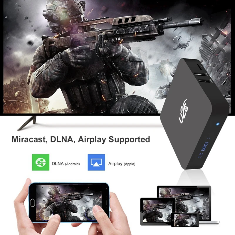 U2C X Turbo ТВ приставка Android 7,1 Octa Core 3g+ 16G+ Wifi 64 бит Smart Tv Box Поддержка Bluetooth 4,1 4 K 3D H.265 двухчастотный Eu P