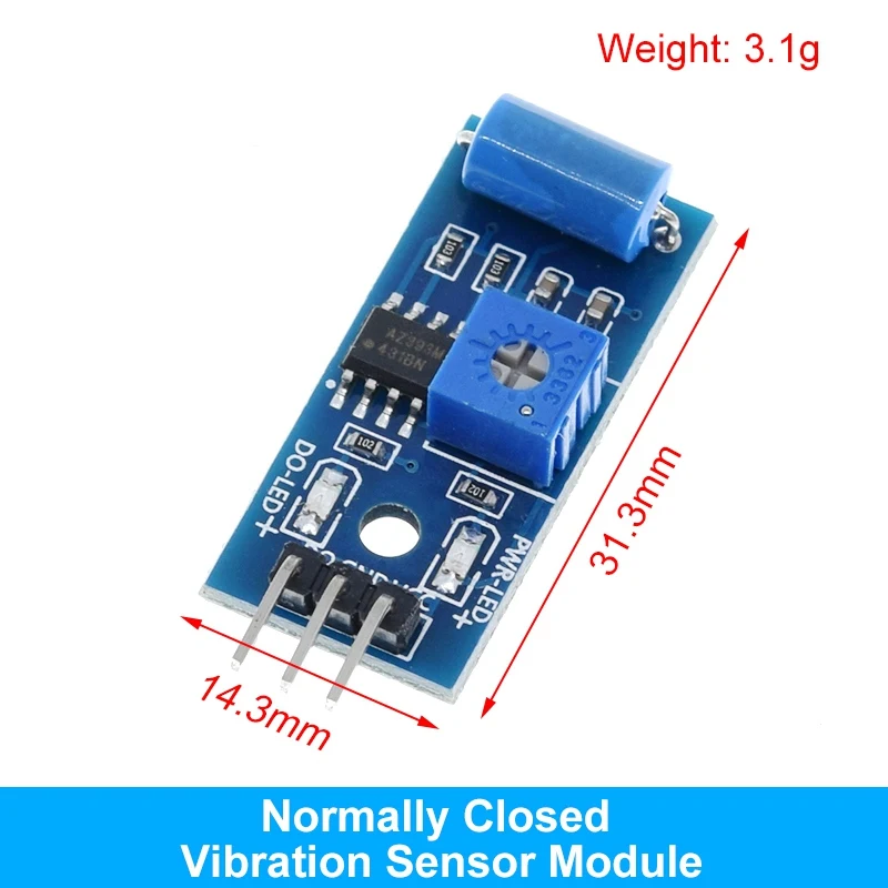 Piezoelektrischer Stoßhahn / Keramik Piezo / 801s Shake / SW-420 / SW18010P / SW-18015P Vibrationsschaltersensormodul für Arduino – Detail 25