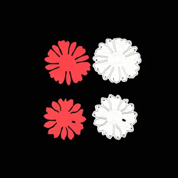 

2 Pcs Flower Frame Metal Cut Die Cutting Dies Bloom Mold Scrapbook Embossing Card Paper Craft Knife Mould Blade Punch Stencils