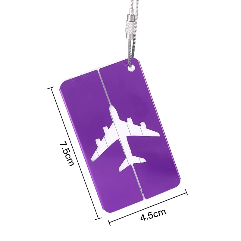 Kreatywny latający stop Aluminium bagaż Tag walizka adres dowód tożsamości uchwyt bagaż na pokład Tag przenośna torba na etykiety