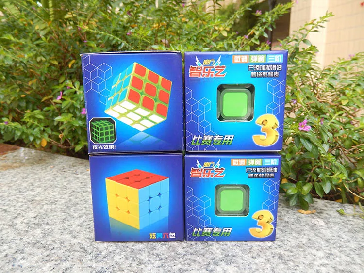 800 детские развивающие игрушки Ночной светильник Три Слои Рубика cube науки Ранние обучающие игрушки для отдыха Рубика cube клей