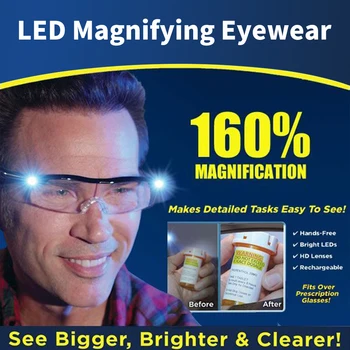

LED Light Reading Glasses Men Night Vision Presbyopic Glasses Night Vision Glasses Presbyopia Magnifying Eyewear Glasses