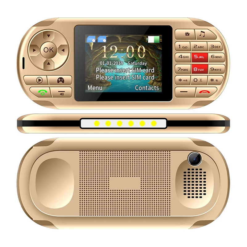 UNIWA GP001 игровой телефон Встроенный 400 игр 2,8 ''экран 2500 мАч Dual SIM SC6531E процессор супер динамик-фонарик мобильный телефон