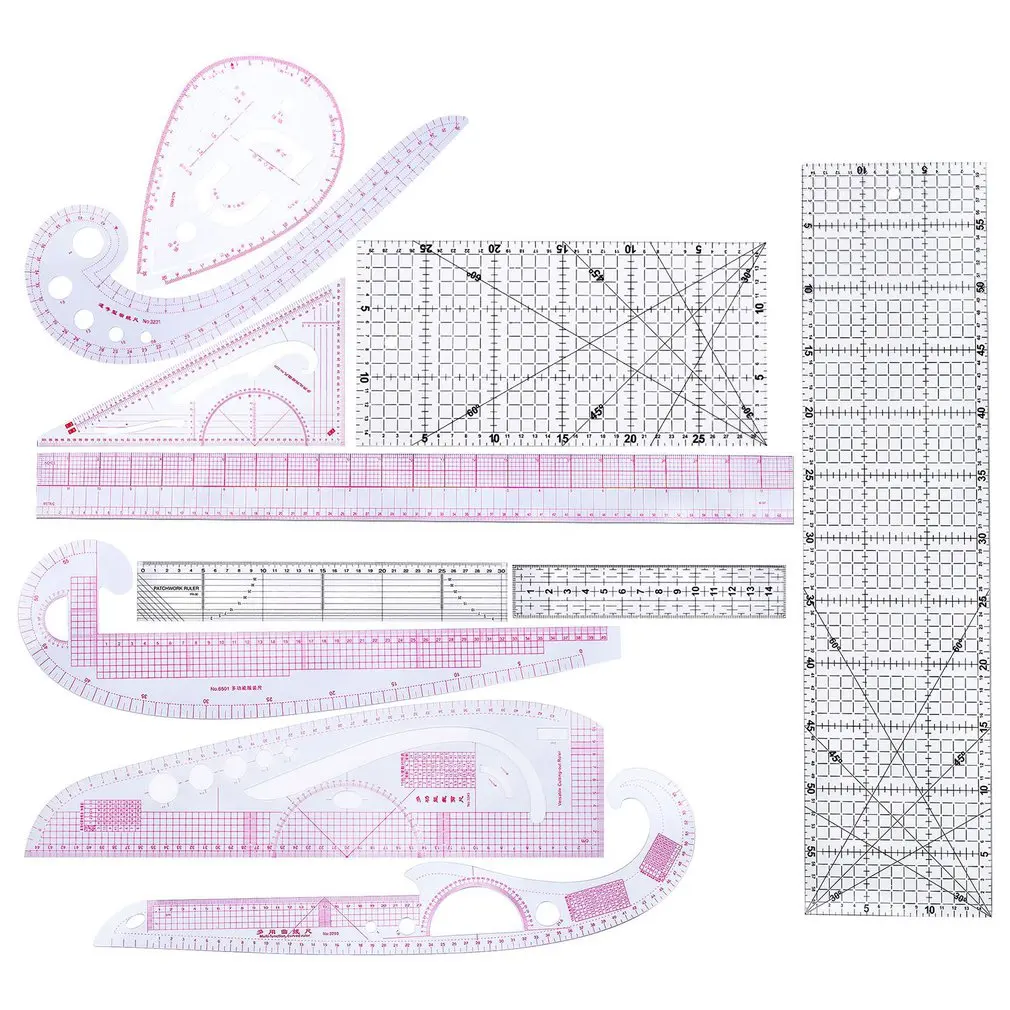 

Multi-functional Common Curve Board Drawing Template Pattern Ruler Design Tool Clear Scale High Accuracy Tailor Tool