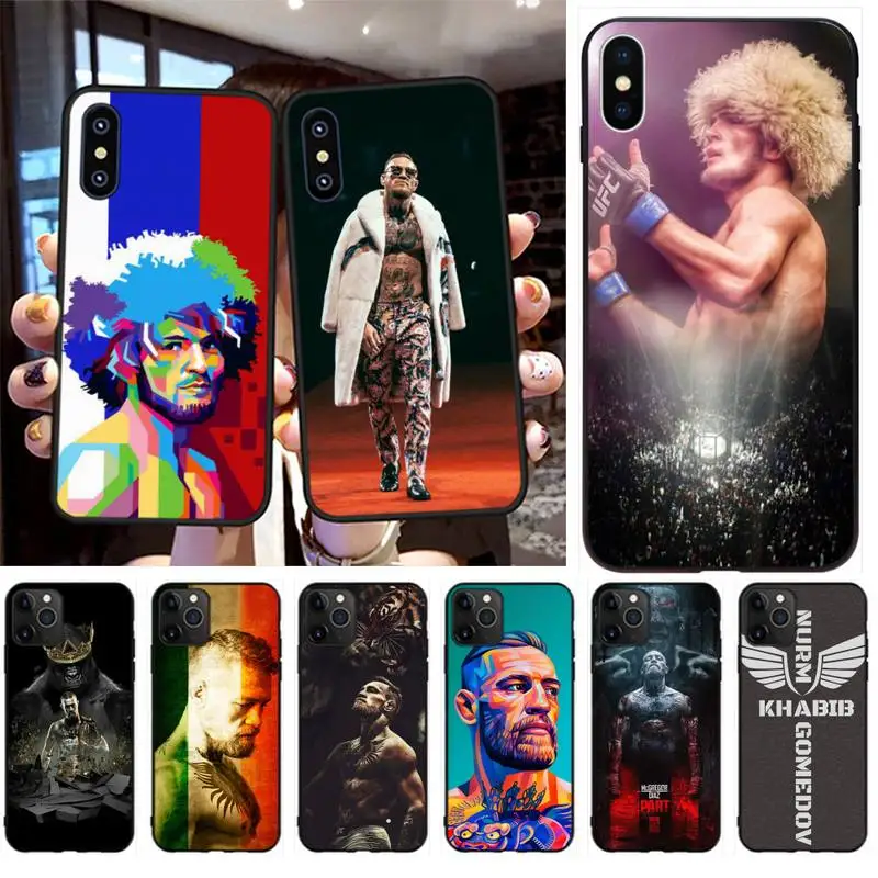Лидер продаж Роскошный чехол для телефона UFC Conor McGregor khabib nurmagomedov DIY iPhone 11 pro XS MAX 8 7 6