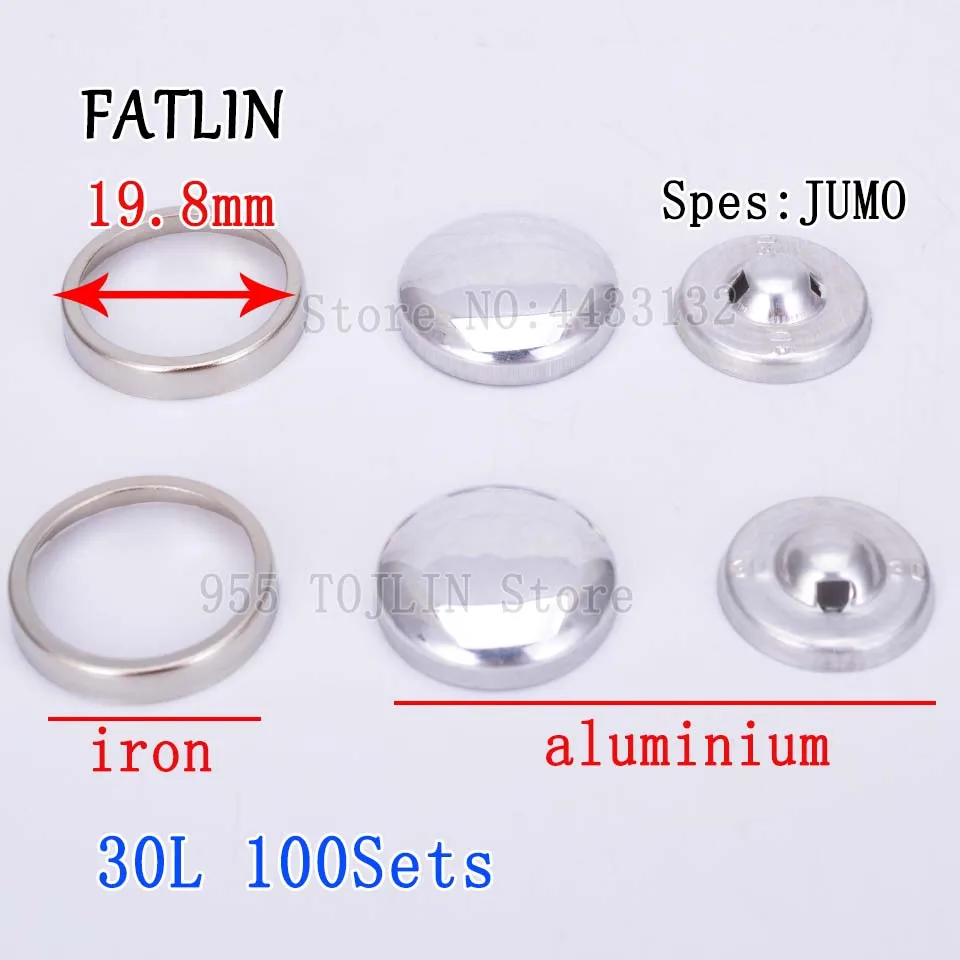 30L 100Sets button 100 наборов 24L-44L тканевые пуговицы с подшивкой, ручная работа, металлическая ткань в форме хлеба, круглая ткань, аксессуары,, JUMO - Цвет: 30L 100Sets button