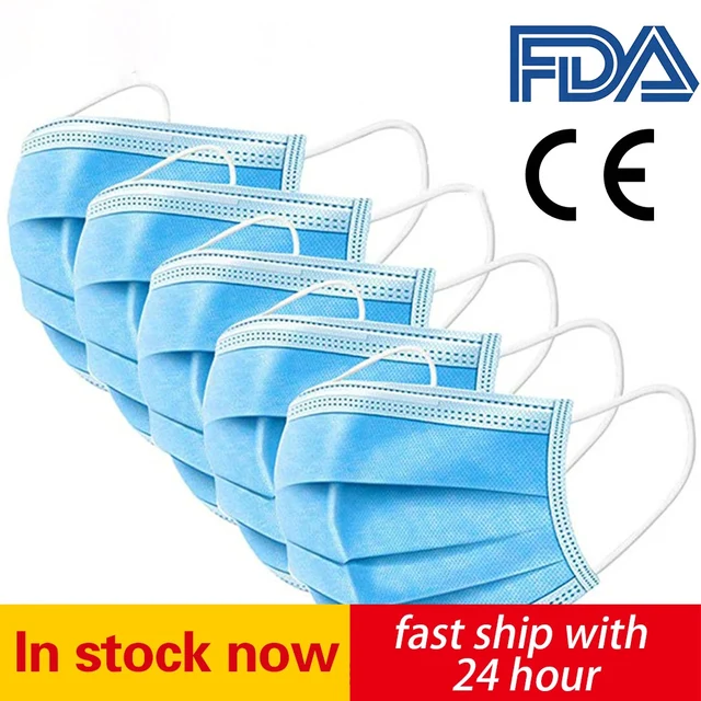 US $7.99  IN STOCK Profession Antivirus Mask 100Pcs Protective MASK Dustproof PM2.5 Elastic Mouth Soft Breath