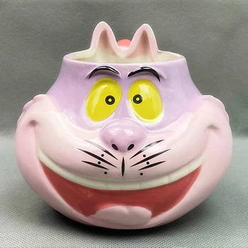 

New Creative 3D Cartoon Alice Cheshire Cat Mug Stitch Mug Coffee Ceramic Mug Water Cups Birthday Gift For Child