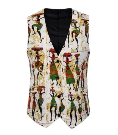 Floral Suit Vest Mens Fashion Plus Size 4XL Single Breasted Sleeveless Gilet Homme Costume Autumn Linen Breathable Waistcoat - Цвет: MJ12