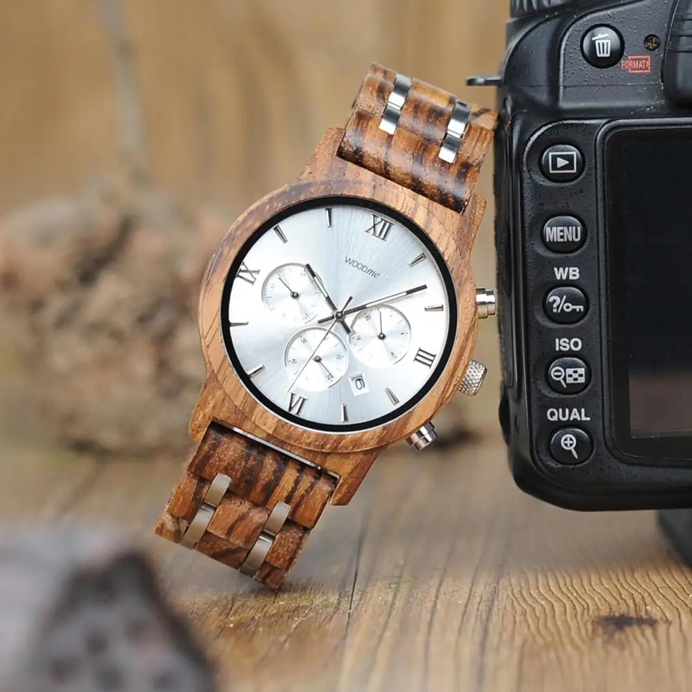 Часы-хронограф reloj hombre WOODME для мужчин и женщин | Наручные часы