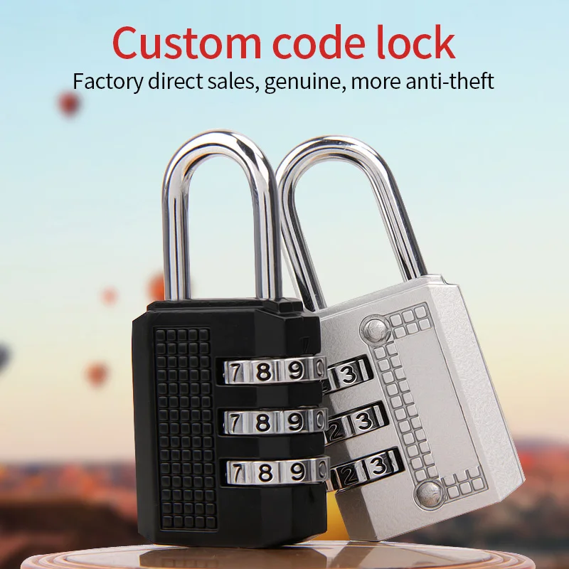 Travel trolley luggage accessories lock drawer durable lock backpack gym locker lock password lock metal padlock