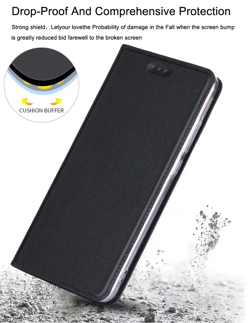 New Cheap Yd7Or Genuine Leather Flip Case For xiaomi redmi note 5a 5 plus 6 7a 6a 8a 7 7s 8T k30 k20 8 pro Phone Magnetic Cover case