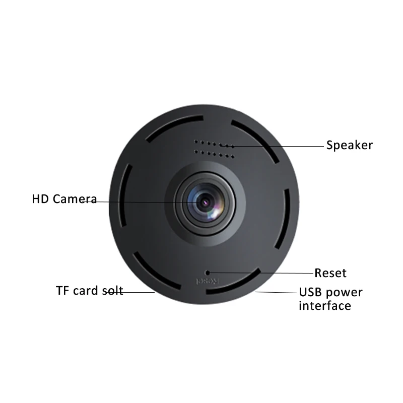 Мини-камера 360 панорамная 1.3MP рыбий глаз WiFi камера сетевая домашняя камера безопасности CCTV видеонаблюдение P2P Ночное