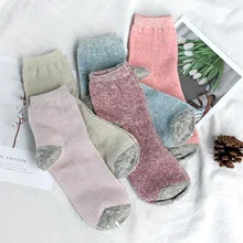 Женские носки средней длины в стиле ретро женские носки средней длины из хлопка и льна дышащий материал, впитывающий влагу Нескользящие чулочно-носочные изделия