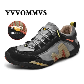 

New men's hiking shoes for autumn ventilate wear-resisting waterproof skid resistance handiness outdoors shoes