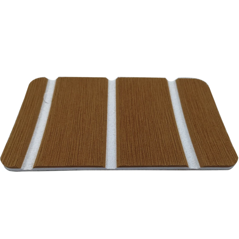 DarkBrown with White Коричневый цвет образец пены тик настил лист для яхты морской ковролин напольное покрытие мат Нескользящие самоклеющиеся морская палуба лодка аксессуары - Цвет: DarkBrown with White