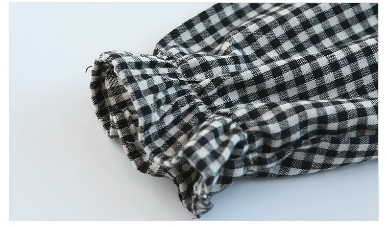 New Autumn Plaid Blouses For Teenage Girls Lace Collar Long Sleeve Shirts Tops Kids Casual School Blouse Children Clothing