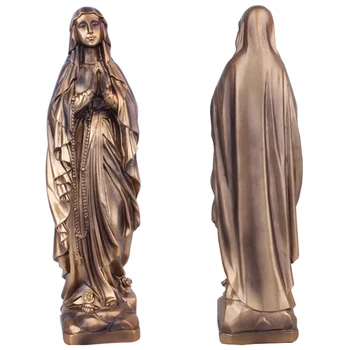 

RESIN MADONNA BLESSED SAINT VIRGIN MARY STATUE FIGURE JESUS CHRIST TABLETOP STATUE FIGURINE