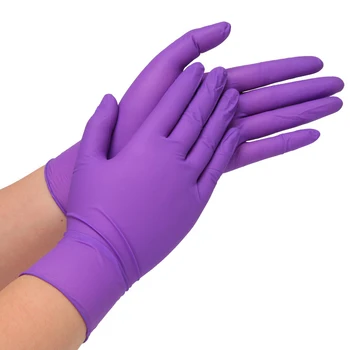 

100PCS Disposable Nitrile Gloves Powder Free Gloves for Home Cleaning Food/Rubber/Garden Gloves Small