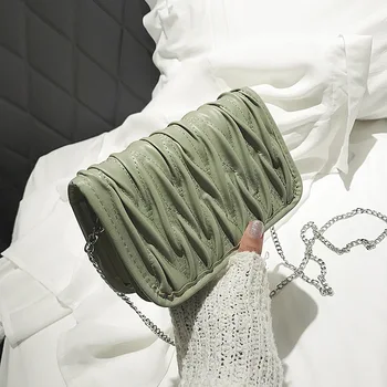 

Women's Bag Female 2019 Autumn New Messenger Bag for Women Fashion Chain Bags Handbag Shoulder Crossbody Bags Black White Green