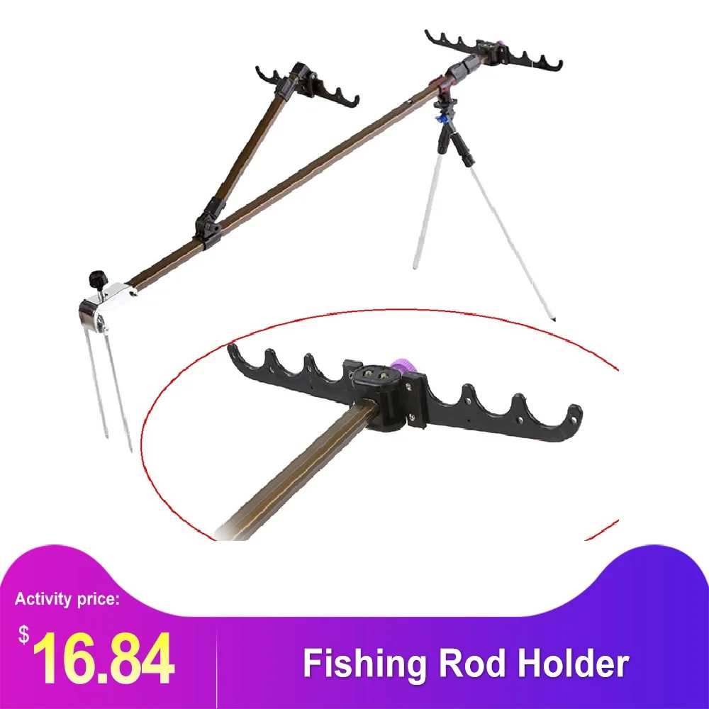 

Multi-functional Aluminum Alloy Fishing Rod HolderAdjustable Retractable Fish Pole Stand Bracket Support Bipod