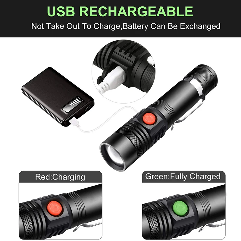 5 Вт 1а usb зарядка светодиодный светильник-вспышка высокой яркости Телескопический факел лампа светильник на открытом воздухе Кемпинг Туризм портативный светильник ing
