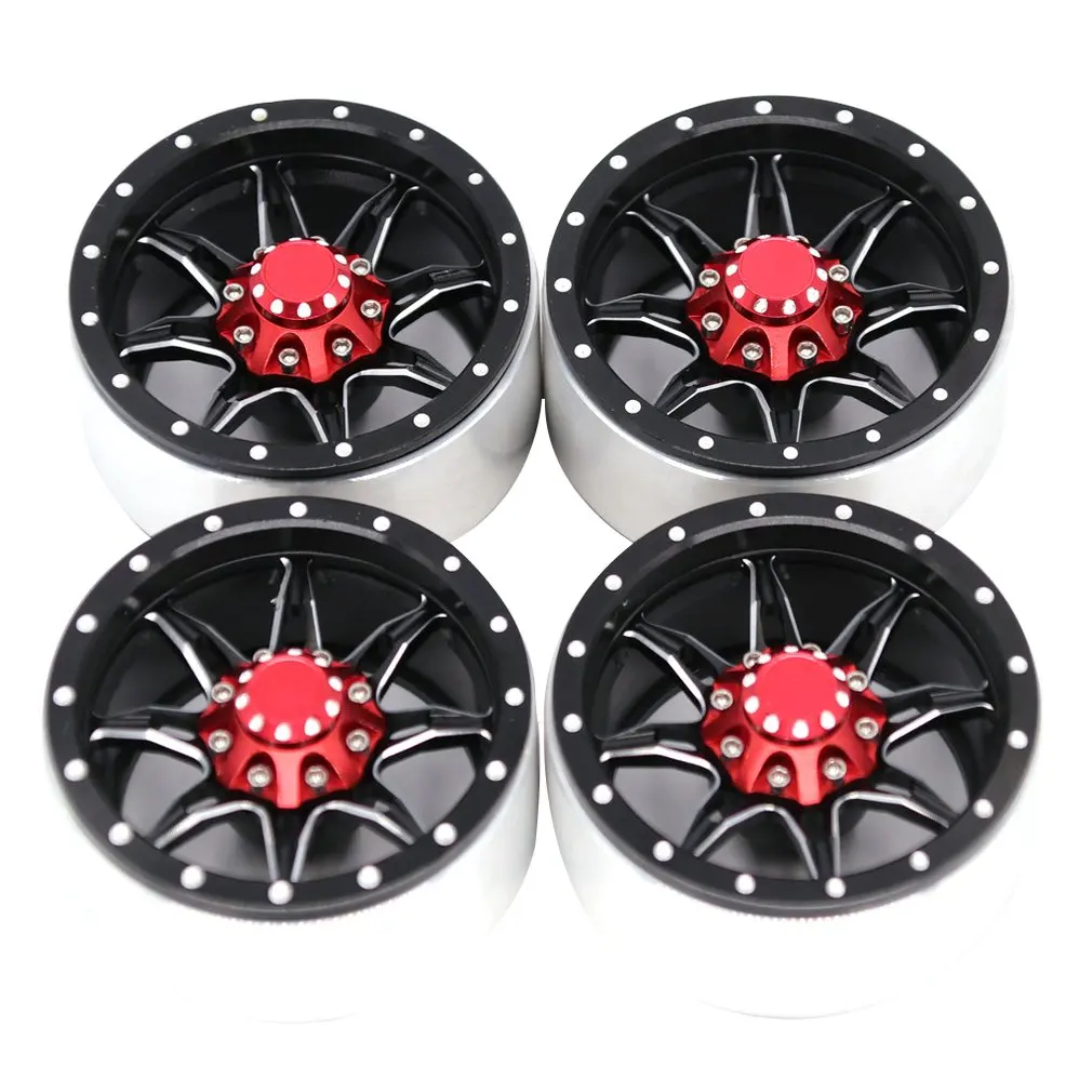 4 шт. RC Рок Гусеничный металлический обод колеса 1,9 дюймов Beadlock для 1/10 осевой SCX10 90046 TAMIYA CC01 D90 D110 TF2 TRX-4 модель