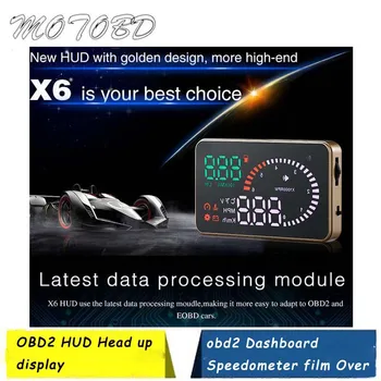 

Auto HUD X6 HUD Head Up Display 3'' Screen OBD II Interface Car HUD Vehicle Speed Electronic Car Display Speedometer Hud Display