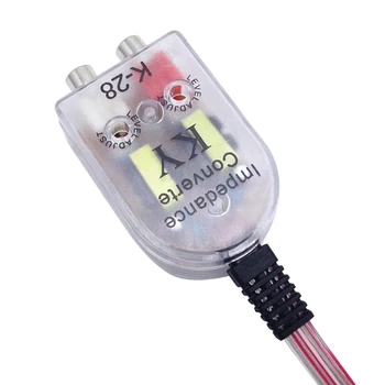 

Car High To Low Impedance Converter Adapter To RCA Line Adjustable 2 Channel Car Audio Output Adapter