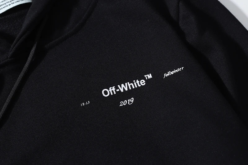 Картина маслом arrow 19ss Off-White OW мужчины/женщины влюбленные пары Осень Зима Повседневная хлопковая толстовка худи свободный жакет с капюшоном