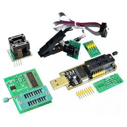 Clip de Test SOP8 + Base de Conversion CH341A + 1.8V + Base de gravure SOP8 à DIP8, Module de programmeur USB EEPROM Flash BIOS 