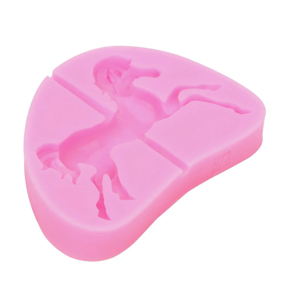 3D Silicone Mould Carousel Horse Shape DIY Silicone Cake Mold Cake Tools Decorating Fondant Mold
