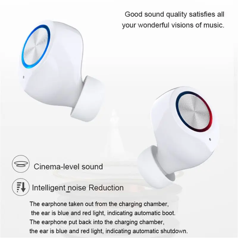 2020 Hot Wireless Headphone Earphone Bluetooth 5 0 HiFi Stereo Headset Handsfree Call Sport Dual Earbuds Built in HD Mic