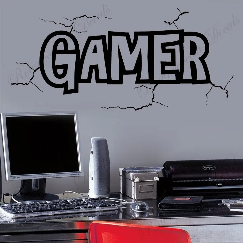 

Gamer Wall Sticker Vinyl Home Decor Kids Boys Room Gaming Room Video Game Wall Decals Removable Interior Decoration Murals 4624