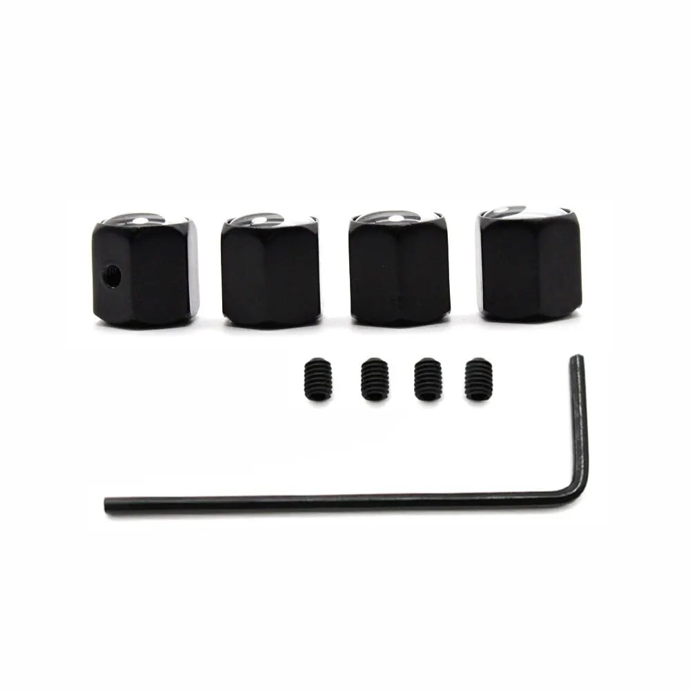 DSYCAR 1Set Car Styling Zinc Alloy Anti-theft Tai Chi Style Car Tire Valve Caps Wheel Tires Tire Stem Air Cap Airtight Covers