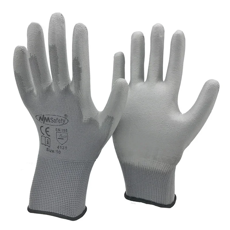 12 Pairs/ 24pcs Knitted Safety Work Gloves Construction Security Garden Rubber Glove Industrial Working Gloves Supplier