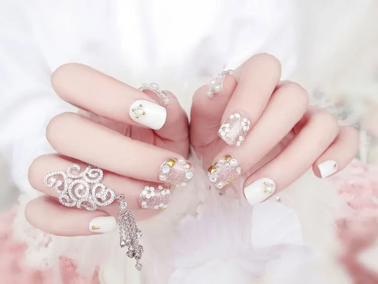 Manicure Finished Product Magazine Style wei natural detox xin niang Fake Nails Patch Phototherapy a L26